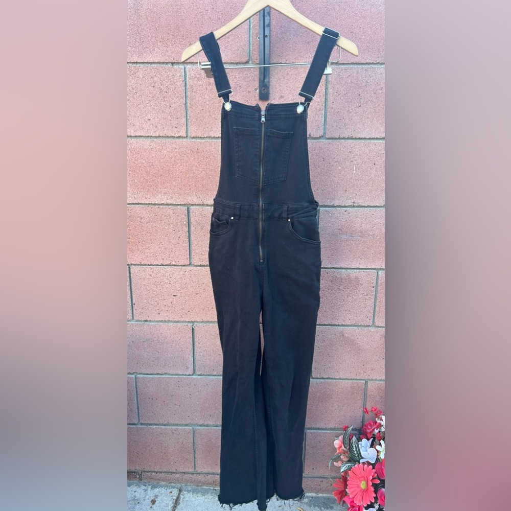 Zara overalls with frayed Hem size M